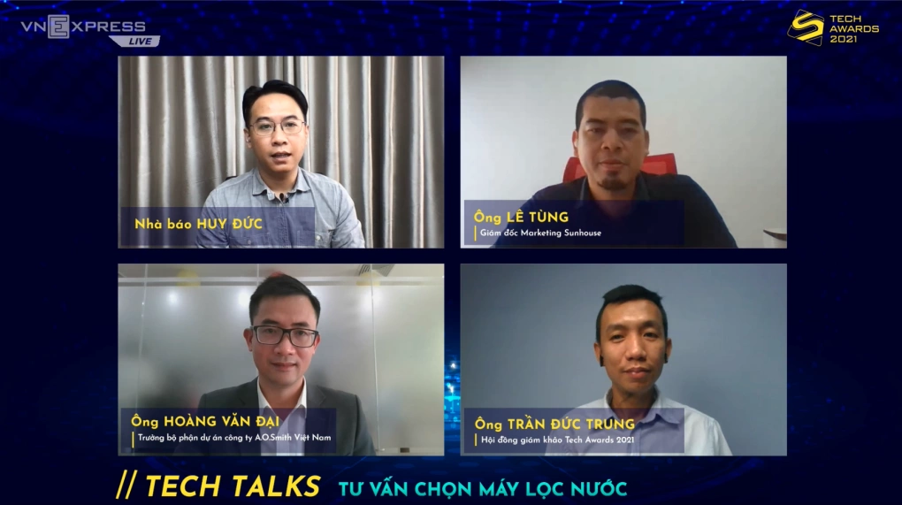 Ba diễn giả chia sẽ về kinh nghiệm và những lưu ý khi chọn mua máy lọc nước.